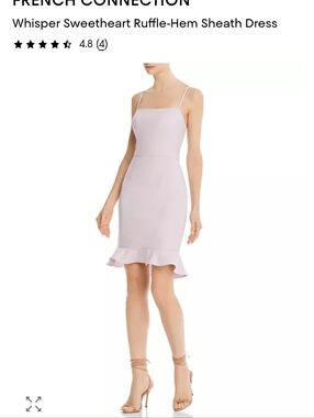 French Connection Pale Lavender Spaghetti-Strap Midi Dress Size 0